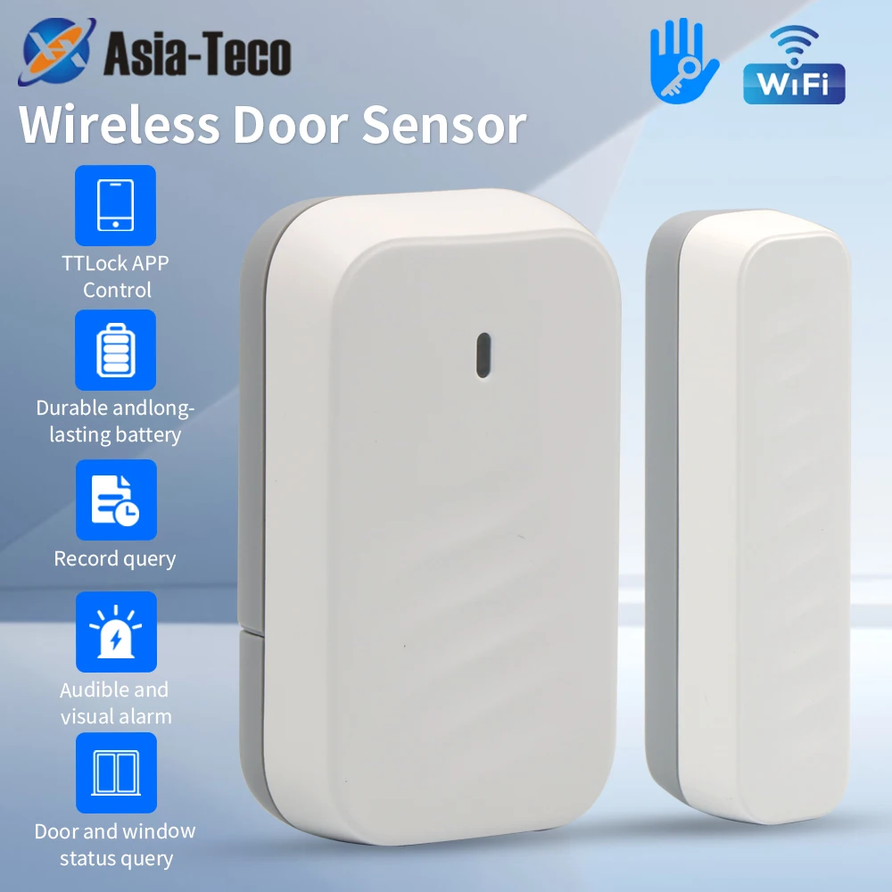 2.4G WIFI TTLOCK Draadloze Magnetische Deur Sensor Codering Modus voor TTLOCK Sloten Alarmsysteem Thuis Inbraakalarm Kits