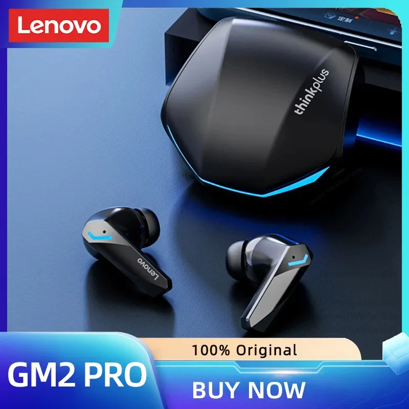 Original Lenovo GM2 Pro 5,3 auriculares inalámbricos Bluetooth auriculares de baja latencia llamada HD modo Dual auriculares para juegos con micrófono