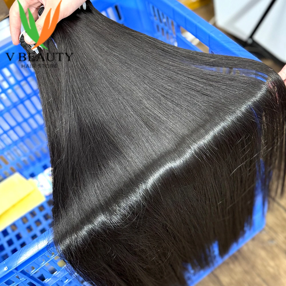 V beleza 16a grau duplo desenhado não processado cru vietnamita feixes de cabelo humano 100% extensões de cabelo virgem em linha reta