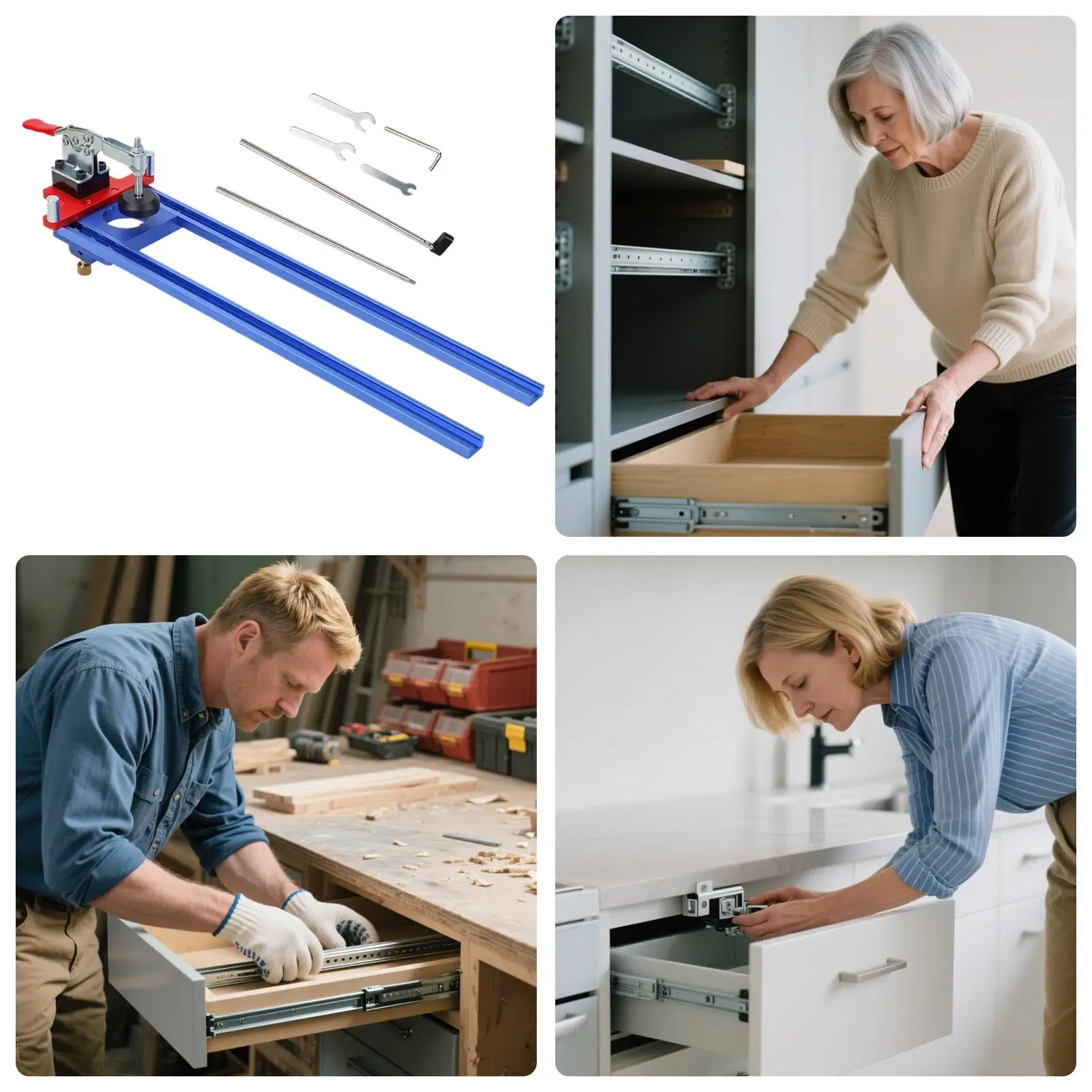 Drawer Slide Installation Jig Cabinet Hardware Jig Install Drawer Slides Accurate Guide For Home Workshop Office Table Bathroom