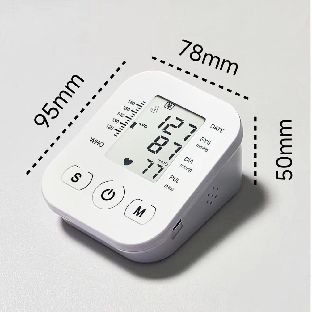 Clearance_จอแสดงผล LCD Sphygmomanometer วงแขนประเภทเครื่องวัดความดันโลหิต Pulse Heart Rate Pulse Meter การวัดที่แม่นยํา M