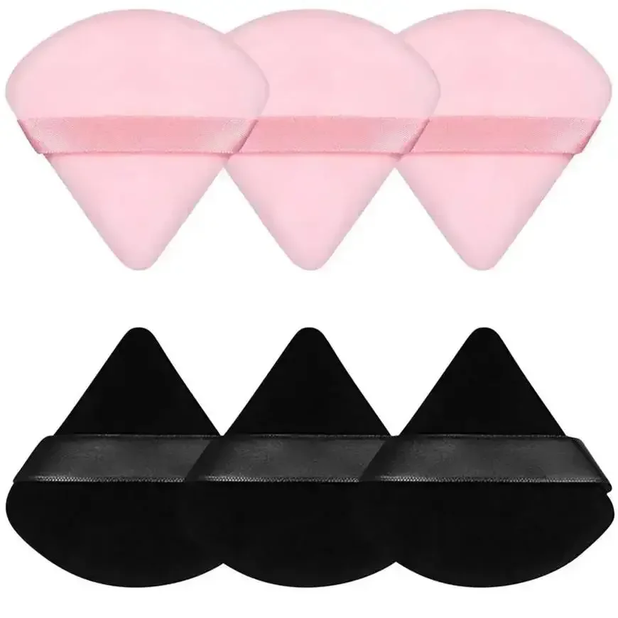 3/5/6 ชิ้นสามเหลี่ยมเครื่องสําอางค์ Soft Plush แป้งพัฟแต่งหน้า Foundation พัฟแต่งหน้าเครื่องมือแป้งพัฟสําหรับแป้งฝุ่น Liquid