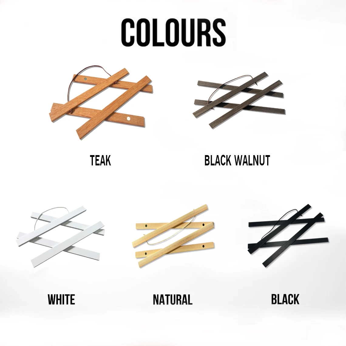 2130 40 50cm Magnetic Poster Hanger Teak Pine Wood Scroll Painting Frame 5 Colors Wood Photo Frame Black White Canvas Frame