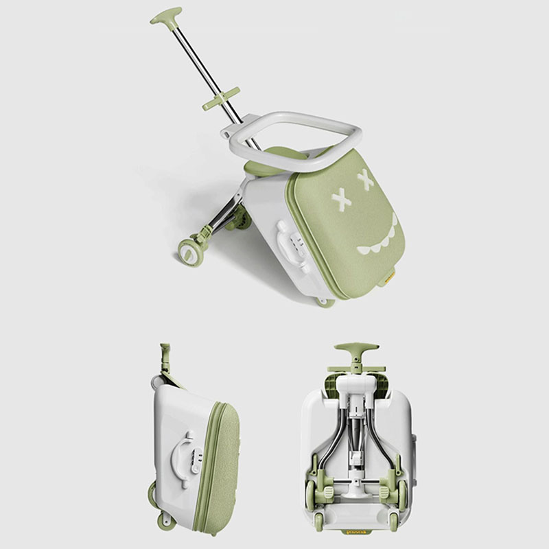 Bagagem infantil nova pode sentar-se passeio no carrinho bagagem dobrável mala de viagem embarque rodas de freio sacos de viagem do bebê mala