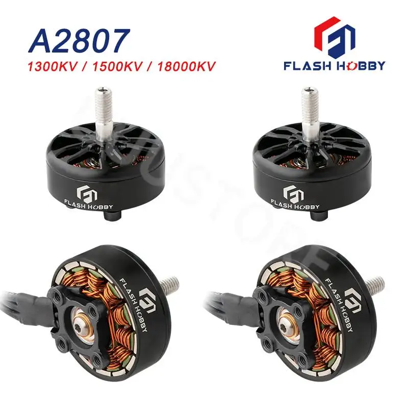 4 stücke FLASHHOBBY A2807 2807 6S 1300KV 5S 1500KV 4S 1800KV Bürstenlosen Motor für FPV Freestyle 7 zoll Long Range LR7 Drone Modell