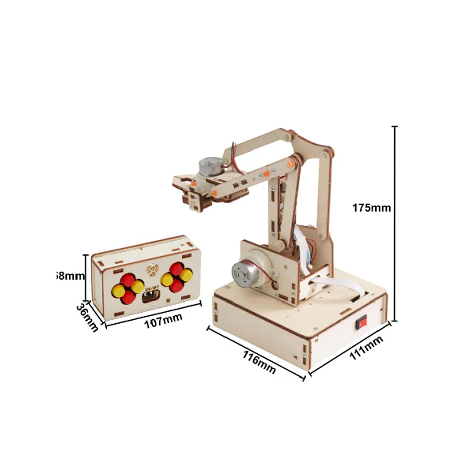 DIY Wireless Remote Control Mechanical Arm Model Science Toys for Kids Physics Experimental Tool Kit Children Educational Toys