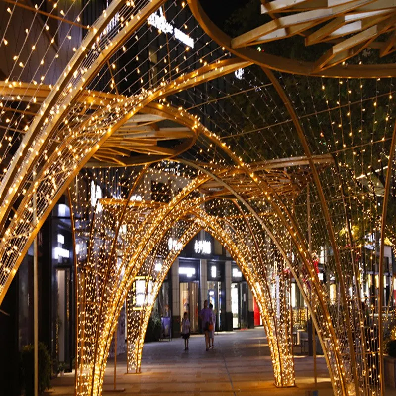 Luci a stringa a LED per esterni Ghirlanda 10M Impermeabile Fata Luce Lampada a festone Festa di nozze Vacanza Giardinaggio Decorazione Luce