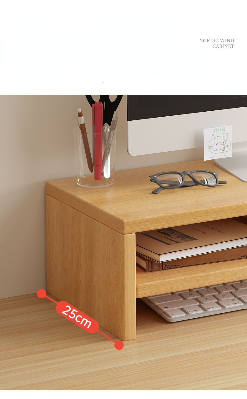 Computer Monitor Screen Elevated Rack Office Desk Surface Panel Keyboard Storage Bracket Desktop Storage Base Height
