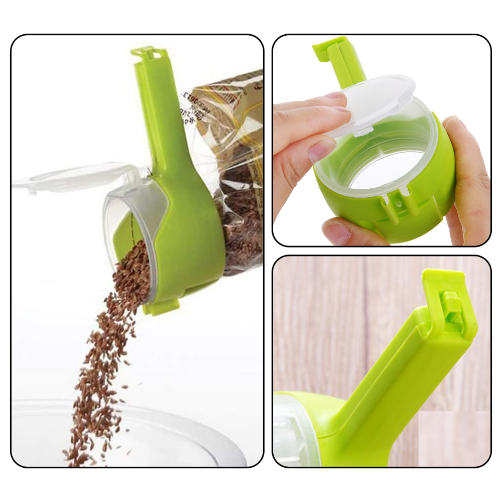 Food Storage Seal With Dumping Port, Food, Chip Bag Clip, Plastic Cover Food Clip, For Sorting And Storing Food In The Kitchen