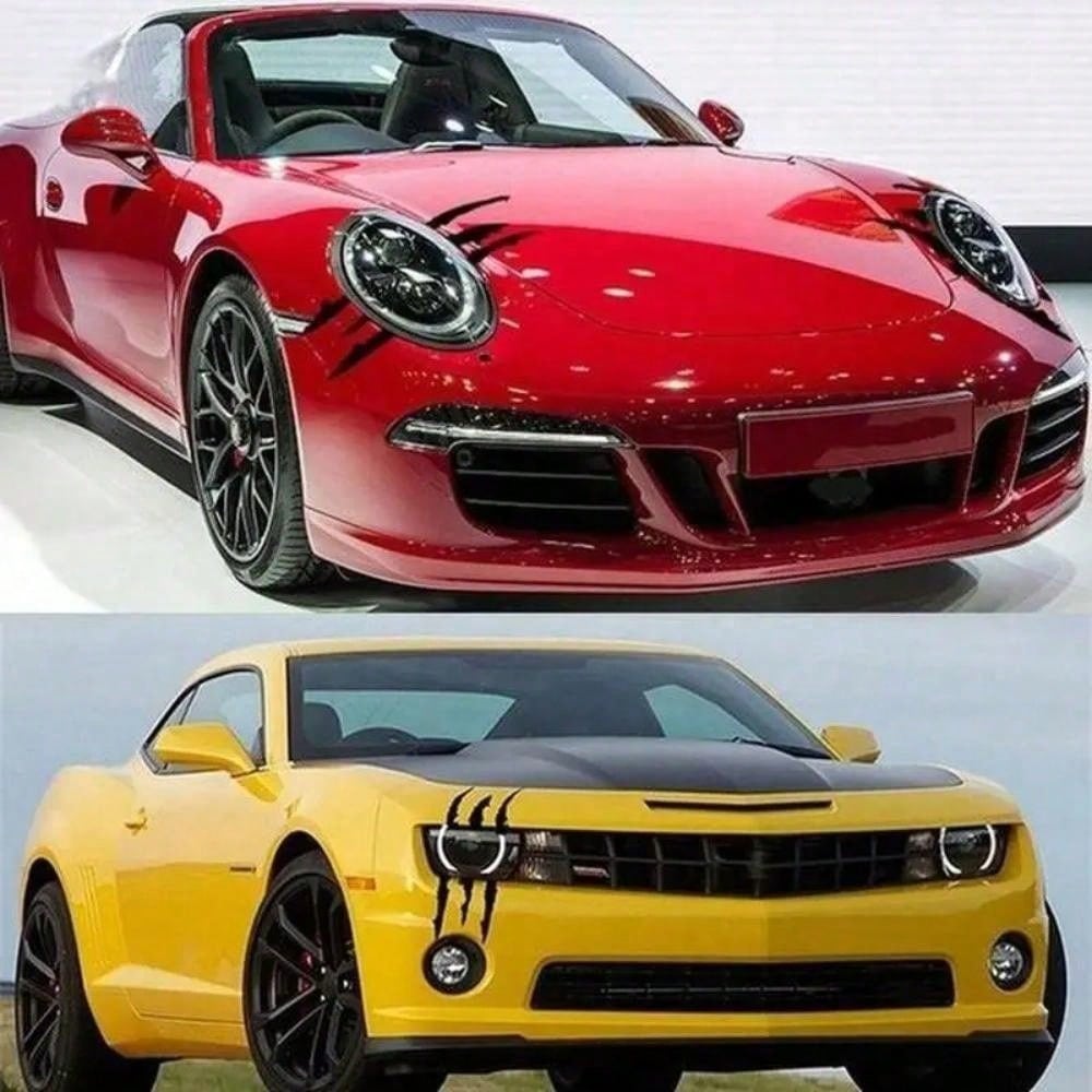 Carro monstro garra zero decalque adesivo reflexivo para carro auto farol decoração decalque de vinil