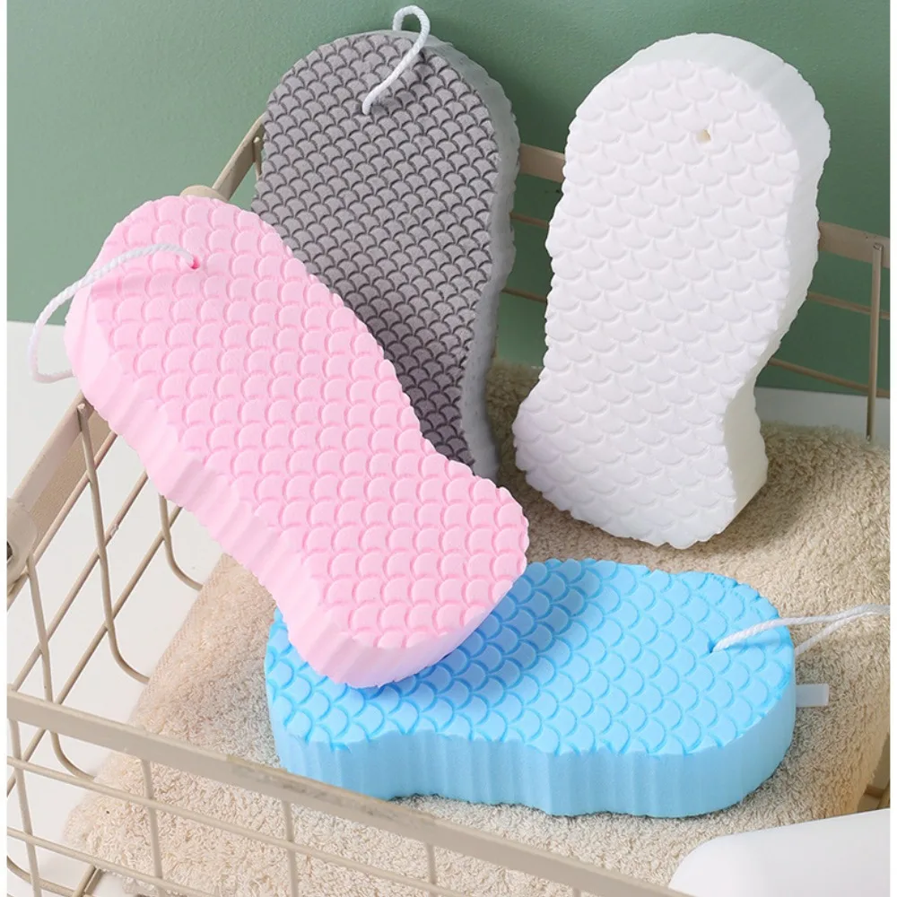 3D Bath Sponge Body Spa Scrubber Exfoliating Fish Scale Soft Painless Body Care Towel Cleanser Bathroom Bubble Shower Supplies