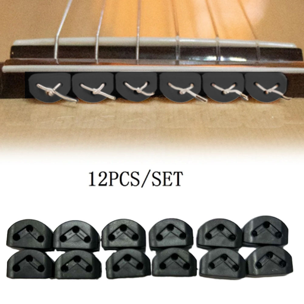 12Pcs Classical Guitar Rollers String Trees Retainer Guides Guitar String Locks Nut Block Clamp For Guitar/Ukulele Parts