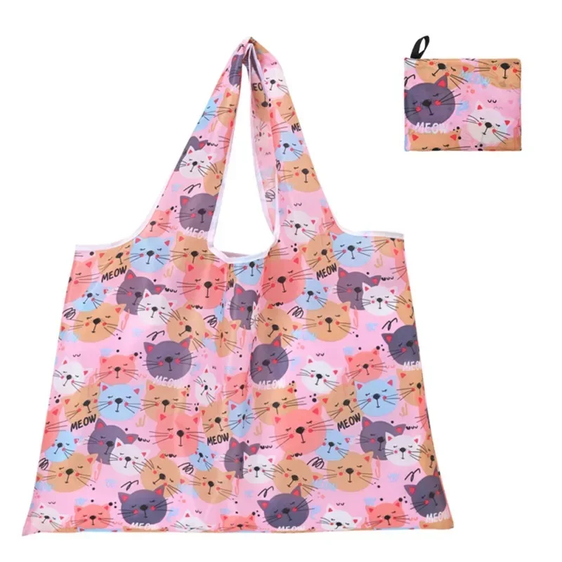Sacs d'épicerie réutilisables, grands sacs de courses lavables, pliables, respectueux de l'environnement, sacs à main de poche robustes en Nylon