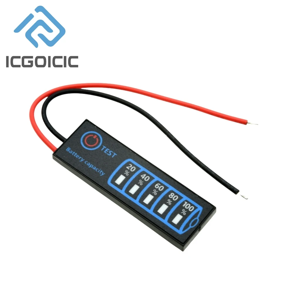 DC5V-30V Battery Level Indicator - 2-8S for Ternary Lithium, LiFePO4 & Lead-Acid Batteries