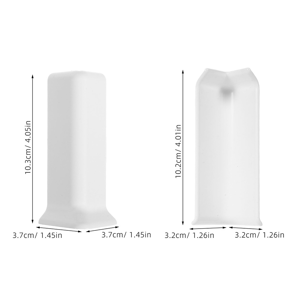 Protectores de esquina de pared autoadhesivos, diseño grueso, duraderos, fáciles de instalar, cubiertas de zócalo, protector de ángulo recto, 2 uds.