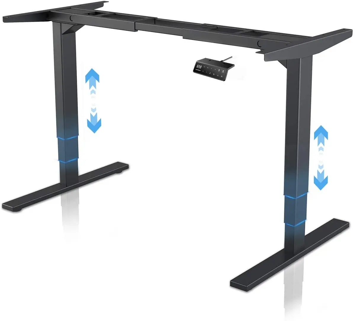 Electric Stand Up Desk Lifting Desk Frame Height Adjustable Standing Desk Ergonomic Dual Motor and Memory Control Home Office