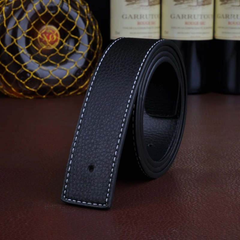 Cinturones de marca de lujo para hombre, hebilla de Pin de alta calidad, correa de cuero genuino, cinturón sin hebilla de 3,8 cm