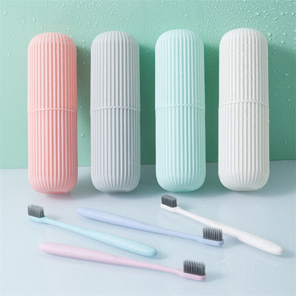 Taza de cepillo de dientes portátil de viaje, soporte para pasta de dientes para baño, caja organizadora, artículos de tocador de viaje, taza de almacenamiento, nuevo y creativo