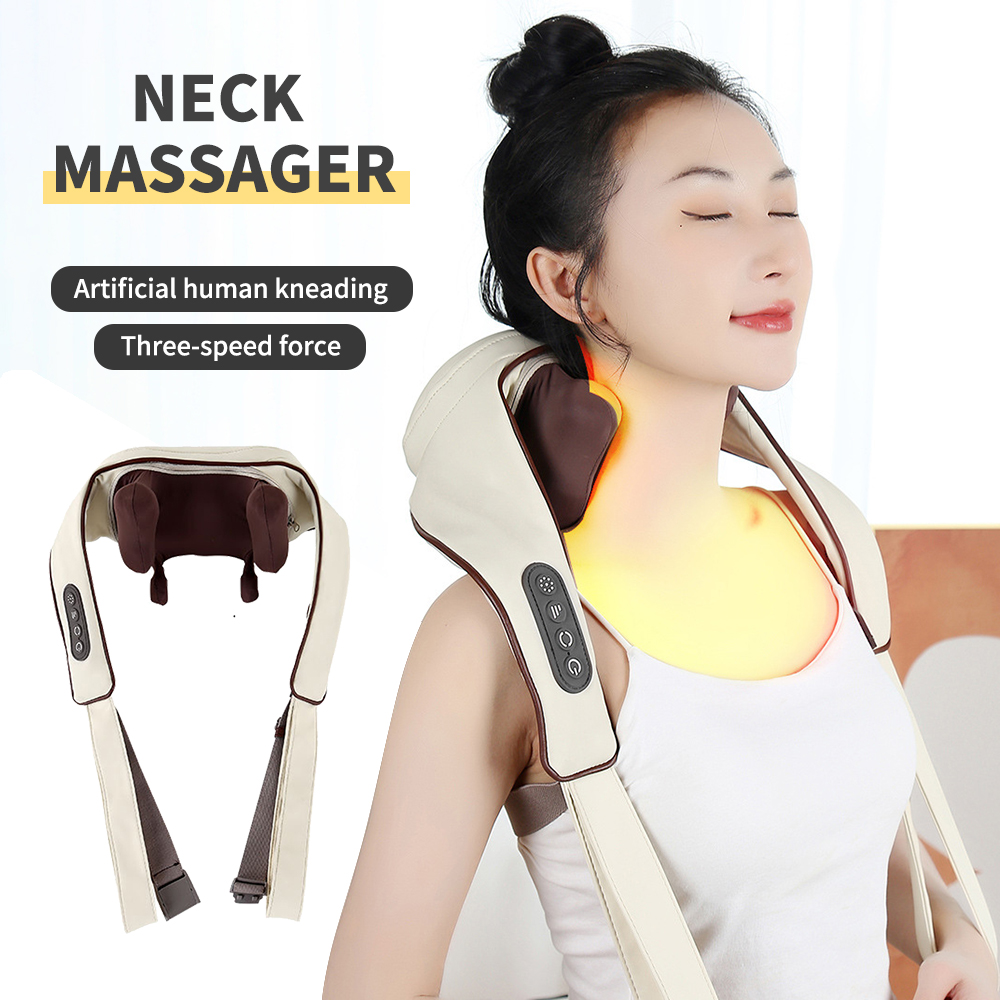 Nackenmassagegerät für zu Hause, tragbares Shiatsu-Schultermassagegerät zur Gewebelinderung und Muskelentspannung, geeignet für mehrere Szenarien