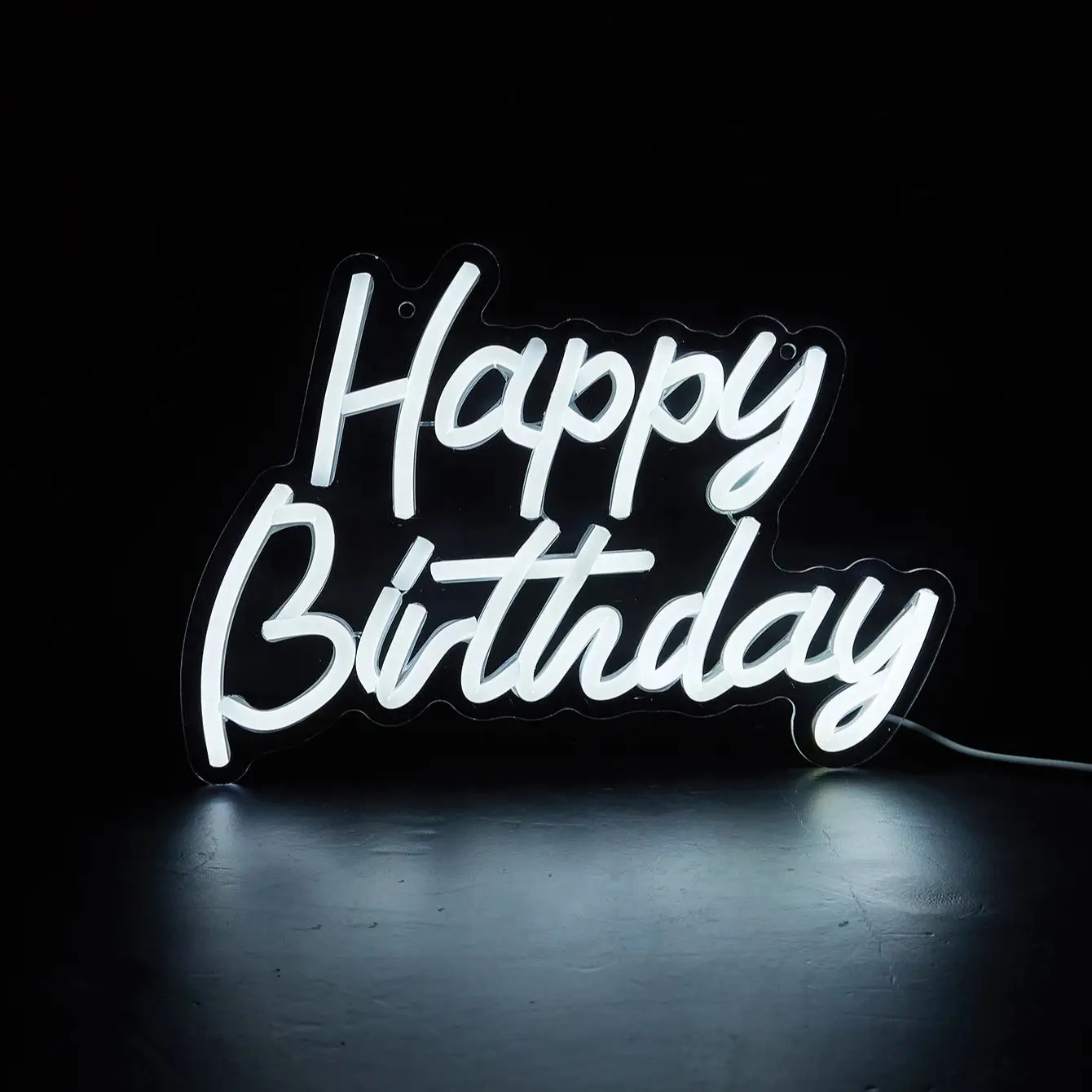 Chi-buy LED 네온 생일 축하 USB 전원 네온 사인 야간 조명 3D 벽 예술 침실 거실 장식 램프 표지판