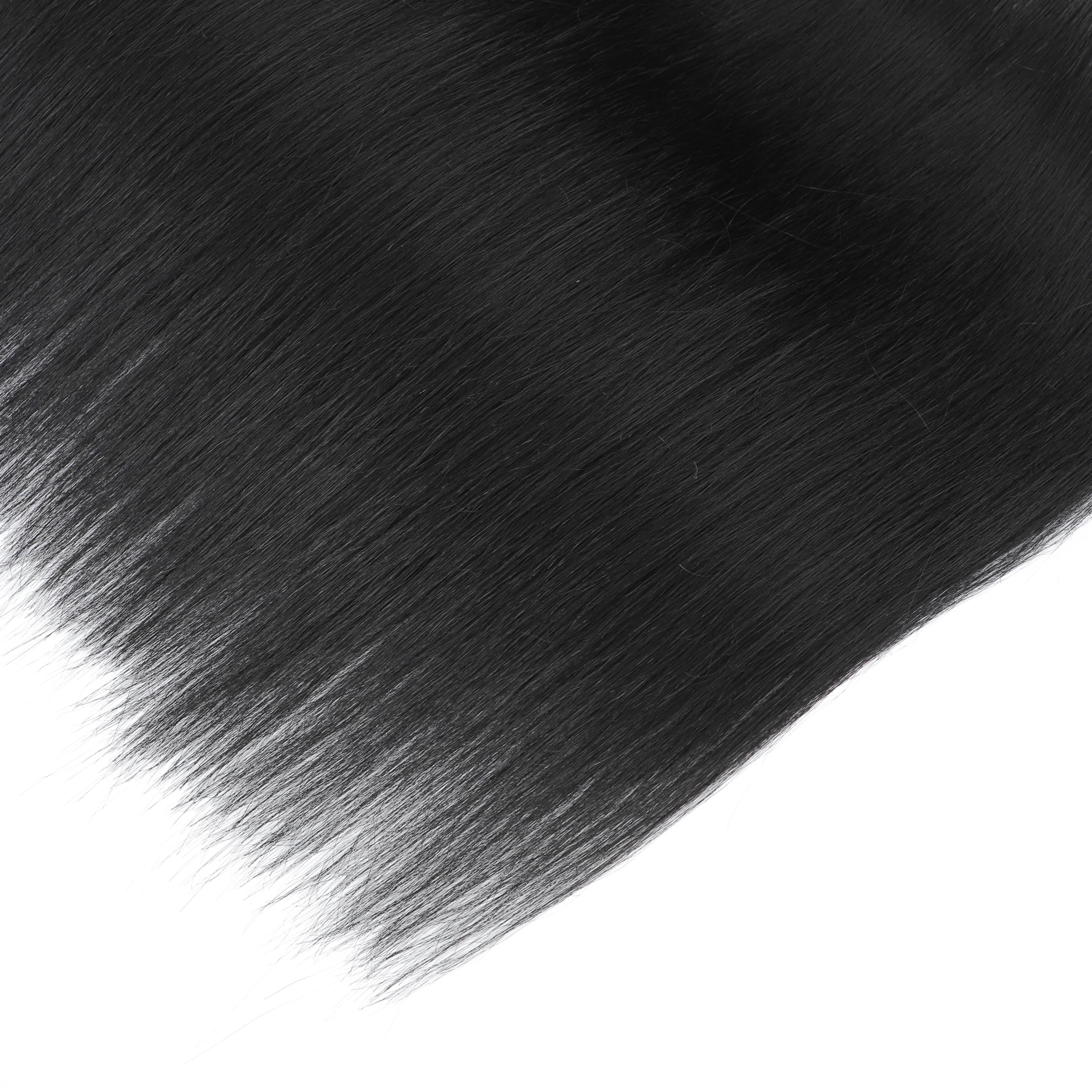 26 Polegada extensões de cabelo reto ombre pacotes de cabelo de fibra resistente ao calor tecelagem cabelo reto sintético