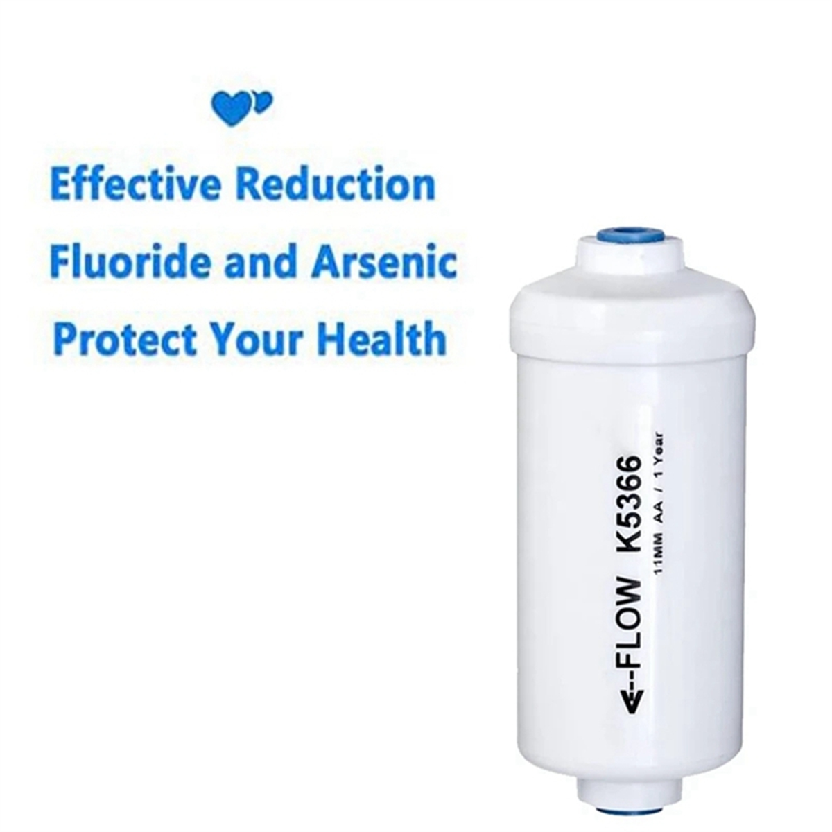 2 Pcs Replacement Fluoride Water Filter K5366 Compatible with Water Filtering System Purification Elements
