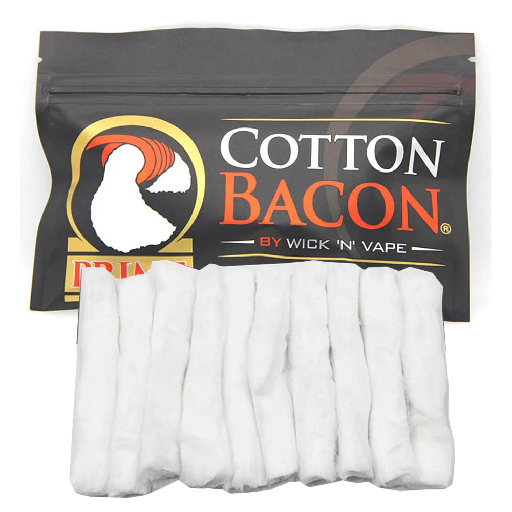 2Pack Baumwolle Bacon Prime Silber Gold Version Bacon Vape Baumwolle für ZEUS X Mesh RBA Draht DIY Werkzeug Zubehör