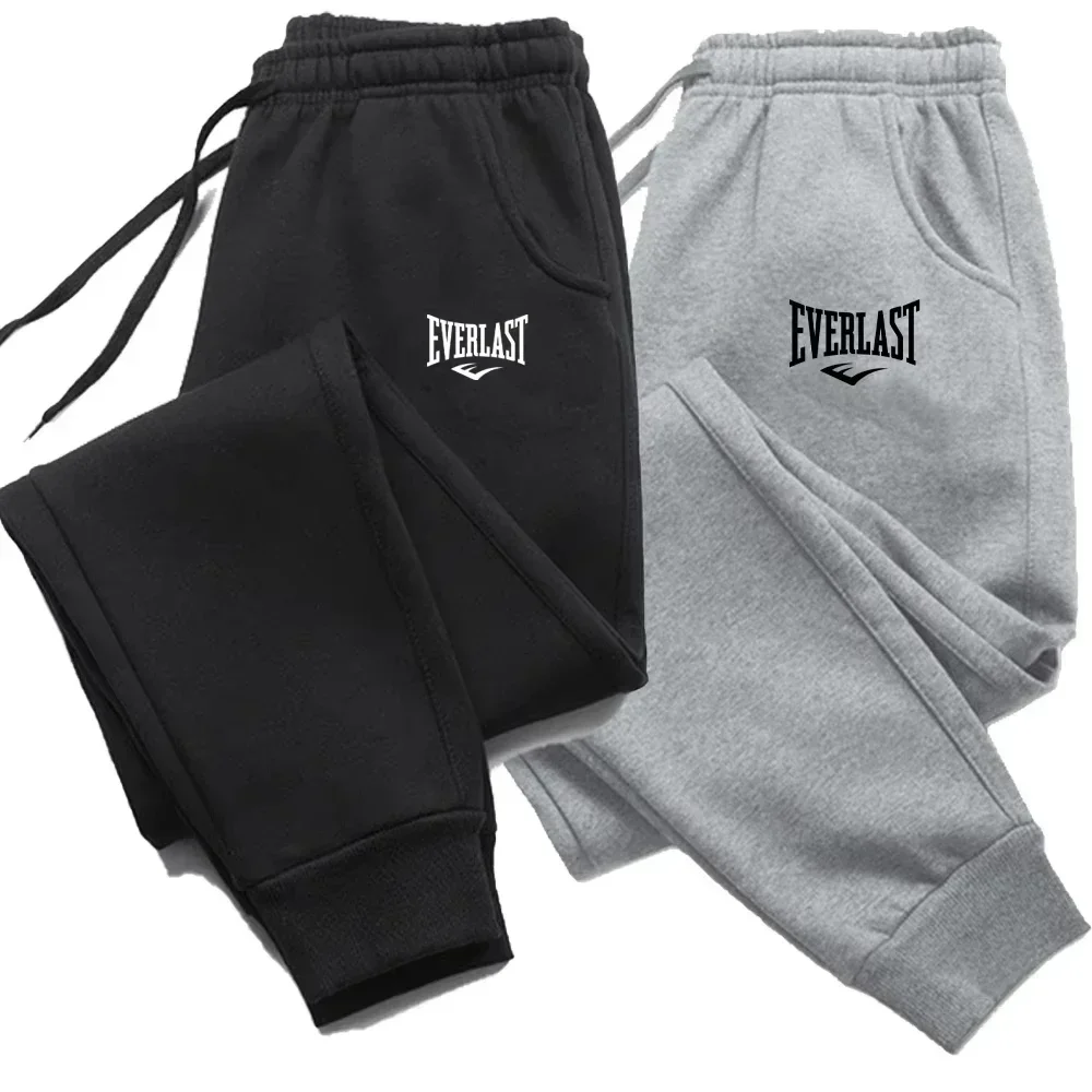 Novas calças impressas everlast das mulheres dos homens correndo calças corredores moletom esporte casual calças de fitness ginásio respirável