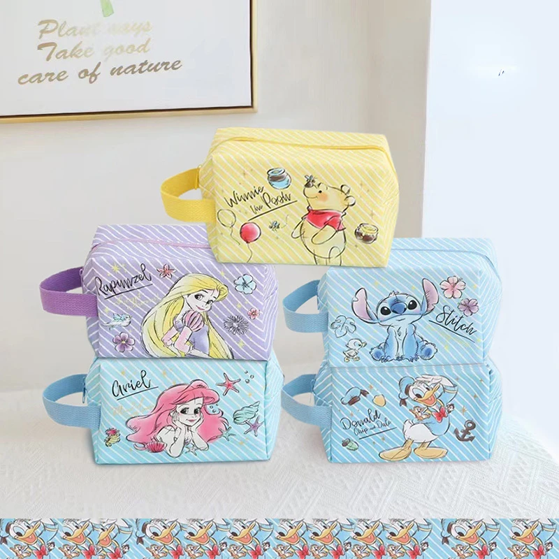 Make-up-Tasche mit Cartoon-Stich, großes Fassungsvermögen, Kosmetiktaschen und Etuis für Mädchen, Studenten, Reisen, multifunktionale Aufbewahrungstasche