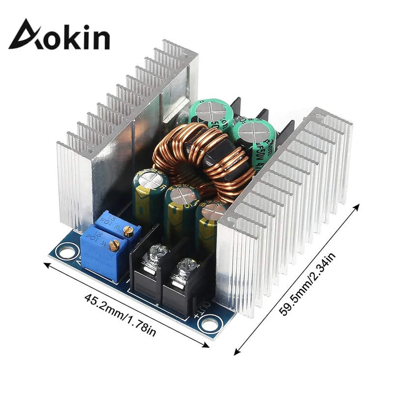 Aokin 20A 300W CC CV Step Down Modulo DC 6-40V a 1.2-36V Regolatore di tensione Convertitore buck Modulo di alimentazione a corrente costante