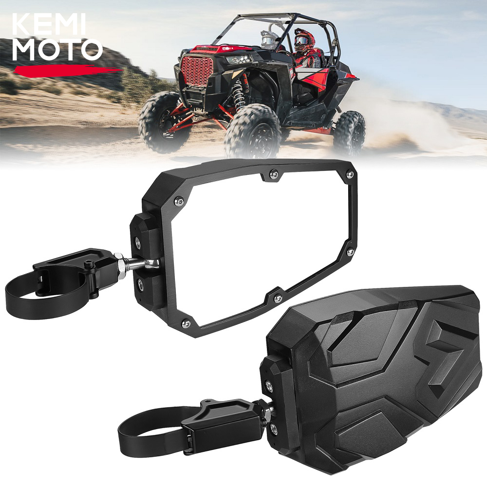 Kemimoto 1.5-1.875 "espelhos retrovisores laterais utv compatíveis com polaris rzr 1000 para can-am maverick x3 para cfmoto para john deere