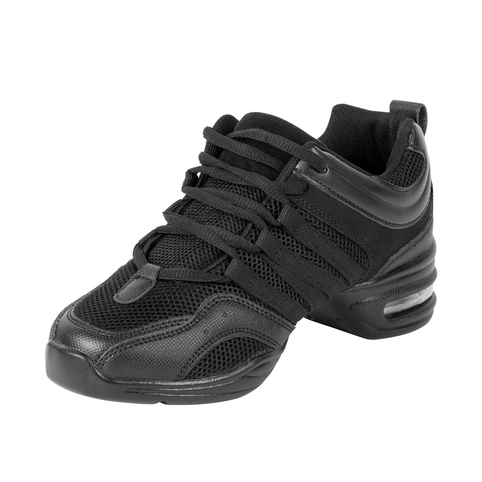 Damskie buty do tańca Oddychająca siateczka Czarne buty jazzowe z miękką podeszwą Salsa Square Dance Buty do tańca nowoczesnego