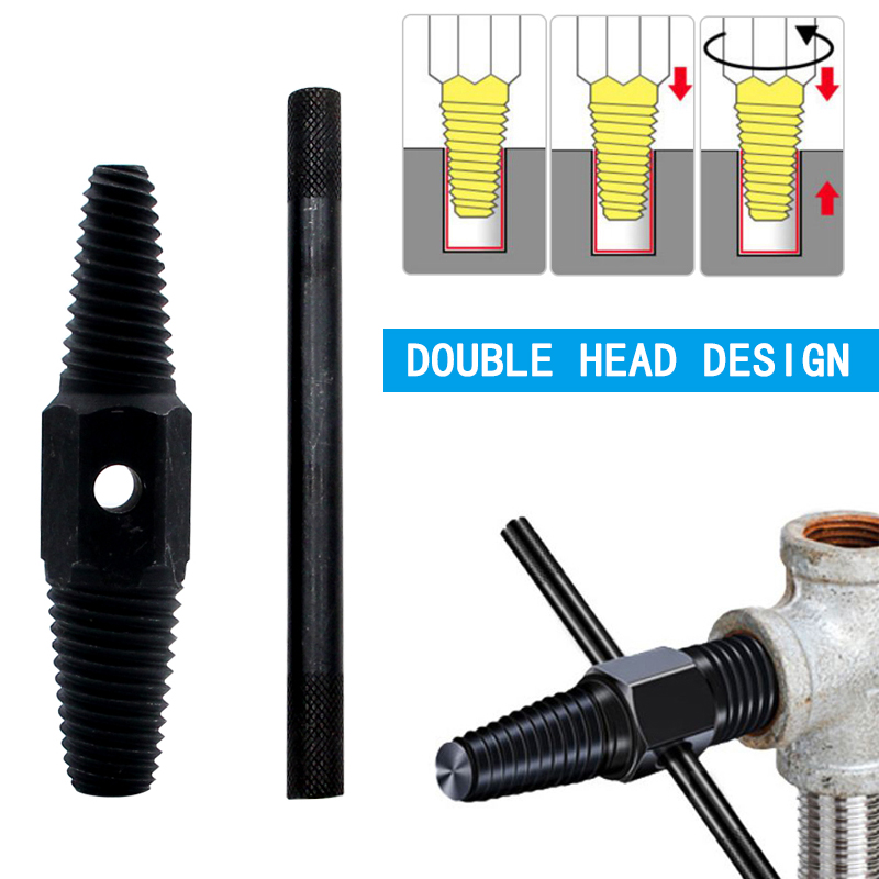 Extractor de grifo de doble cabezal dividido 4/6, doble uso, válvula Triangular, rosca rota, dientes deslizantes y Extractor de cabeza rota
