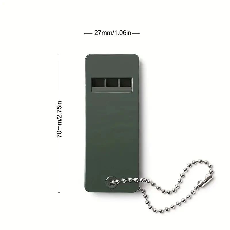 3er-Pack 120 dB Überlebenspfeife – Dreifachfrequenz-Notfallalarm für Camping, Wandern und Outdoor-Sicherheit, PE-Material mit Schlüsselanhänger