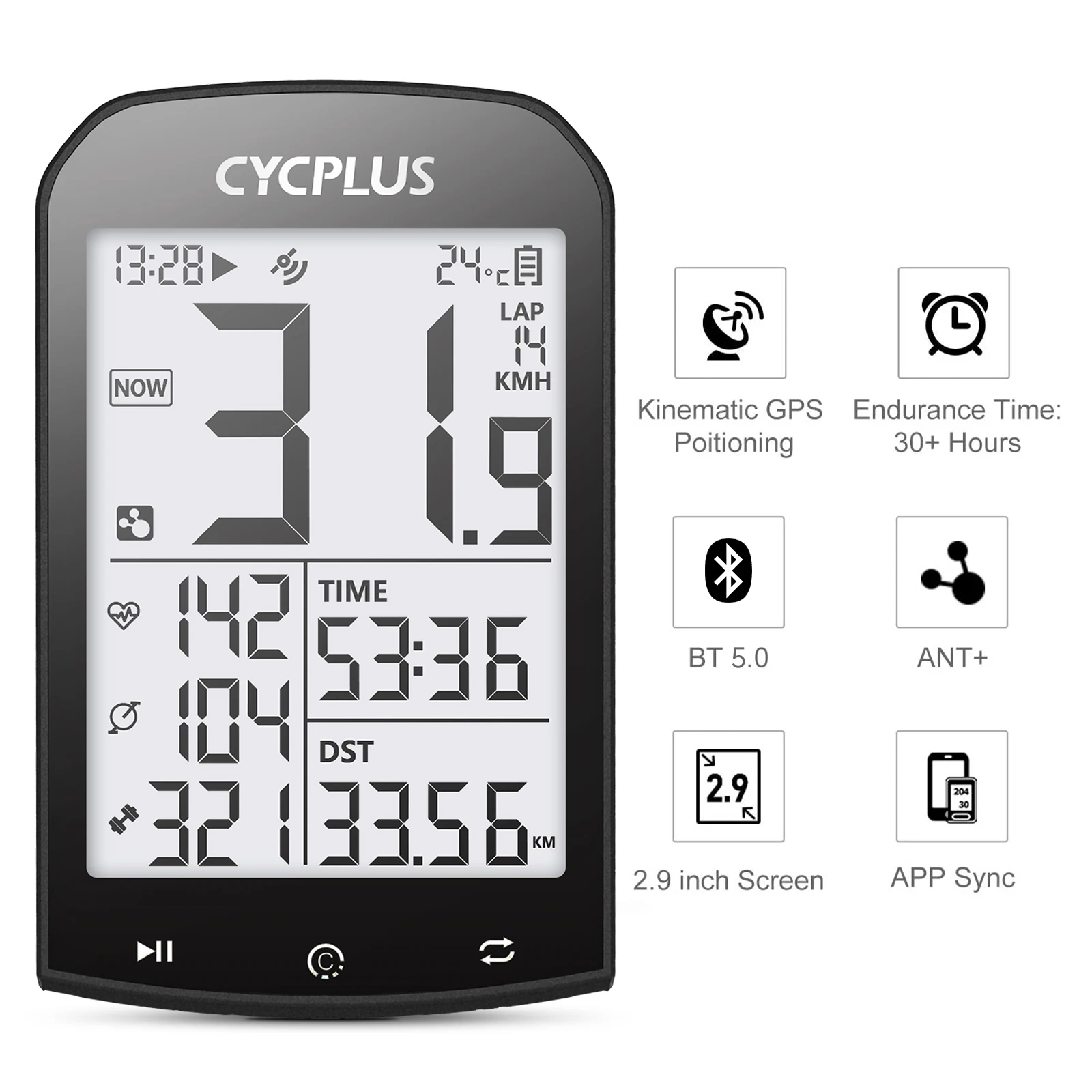 CYCPLUS M1 GPS จักรยานคอมพิวเตอร์ Speedometer บลูทูธ 5.0 ANT + Ciclismo ความเร็วเมตรสําหรับ Garmin Zwift จักรยานอุปกรณ์เสริม
