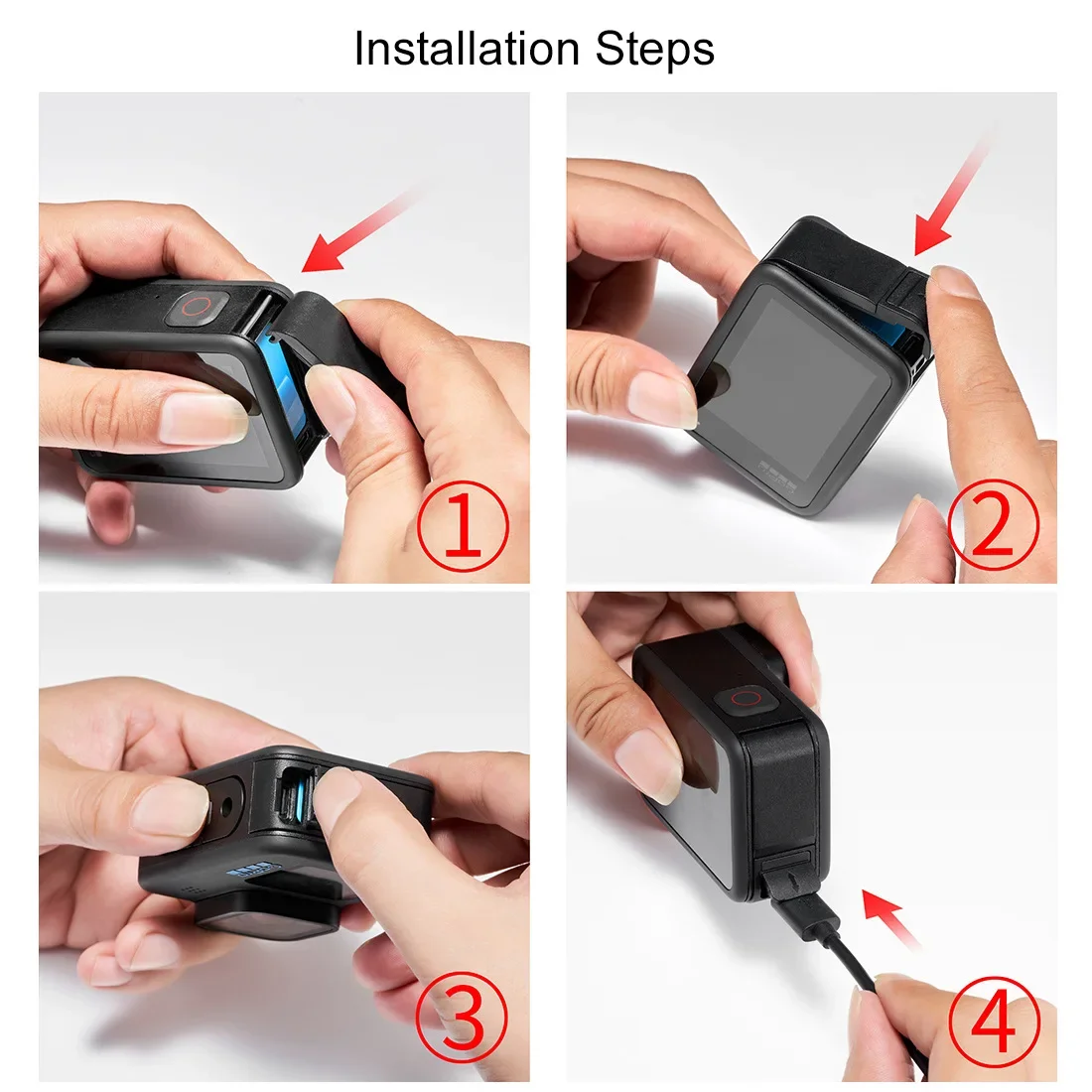 Ốp Lưng Silicon Cho GoPro Hero 10 9 Đen Kính Cường Lực Màng Bảo Vệ Ống Kính Dành Cho Đi Pro 10 9 Ốp Lưng