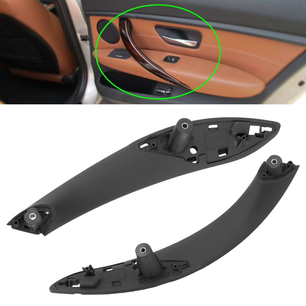 Maçaneta interna do carro preto dianteiro traseiro esquerdo/direito maçanetas da porta interior painel da porta puxar guarnição capa para bmw f30 f80 f31 f32 f34 f35