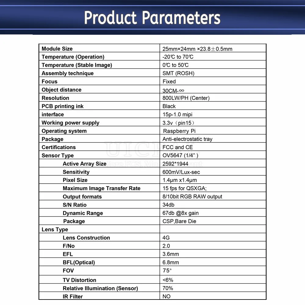Módulo de cámara OV5647 para Raspberry Pi 3B 4B 3B + enfoque ajustable 120 130 200 160 grados 3,6 MM HD 5 millones de píxeles visión nocturna