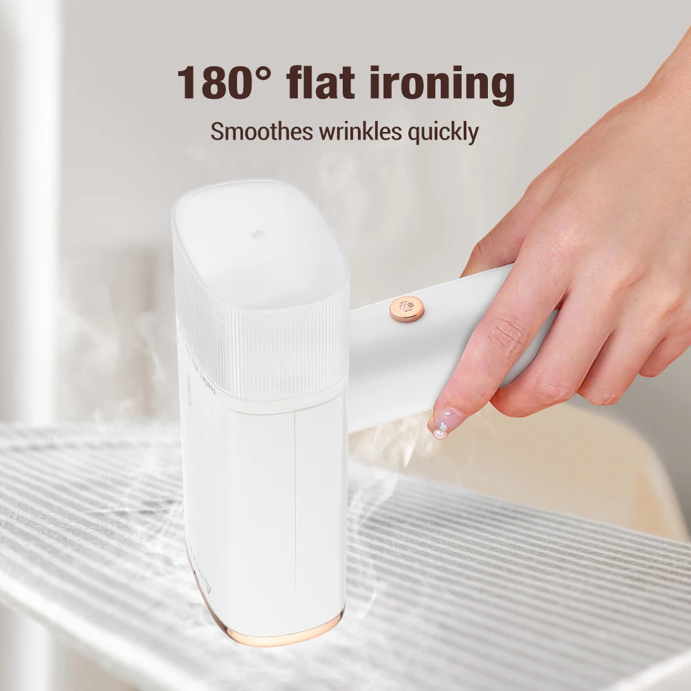 Handheld Foldable Ironing Machine Portable Small Steam 180° Flat 90° Garment Ironing for Travel and Home Use