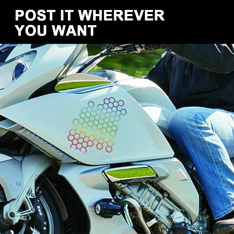 BLALION motorfiets sticker honingraat helm stickers stickers auto refit creatieve lichaamsdecoratie stickers waterdichte bumpersticker