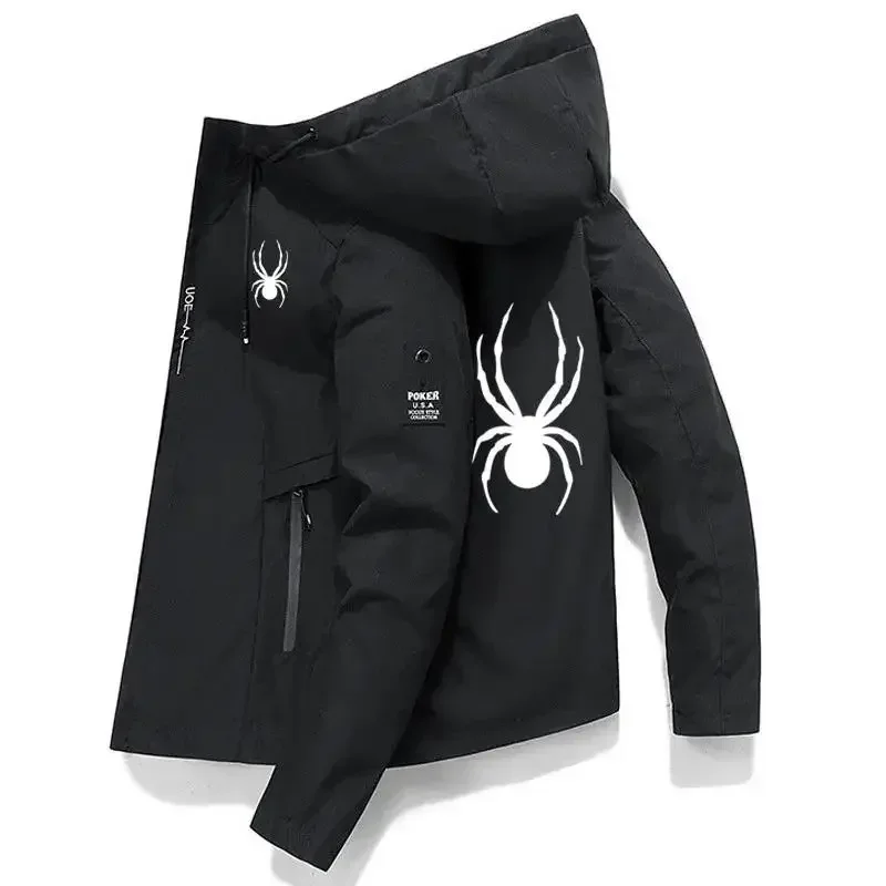 Chaqueta deportiva a prueba de viento para hombre, abrigo de adiestramiento al aire libre con capucha, cortavientos atlético de alta calidad, ropa de calle informal para correr