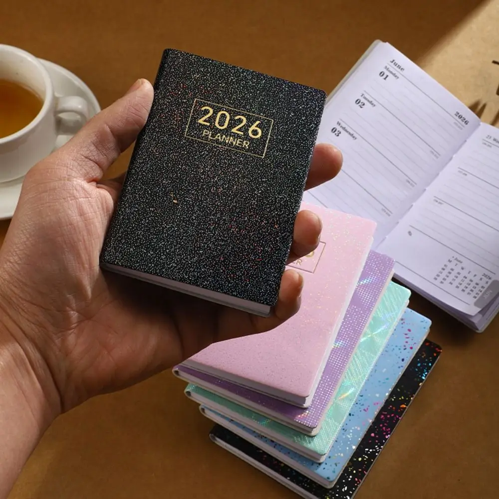 Portable A7 2026 Agenda Book Pocket with Calendar Appointment Book Diary Weekly Planner School Office