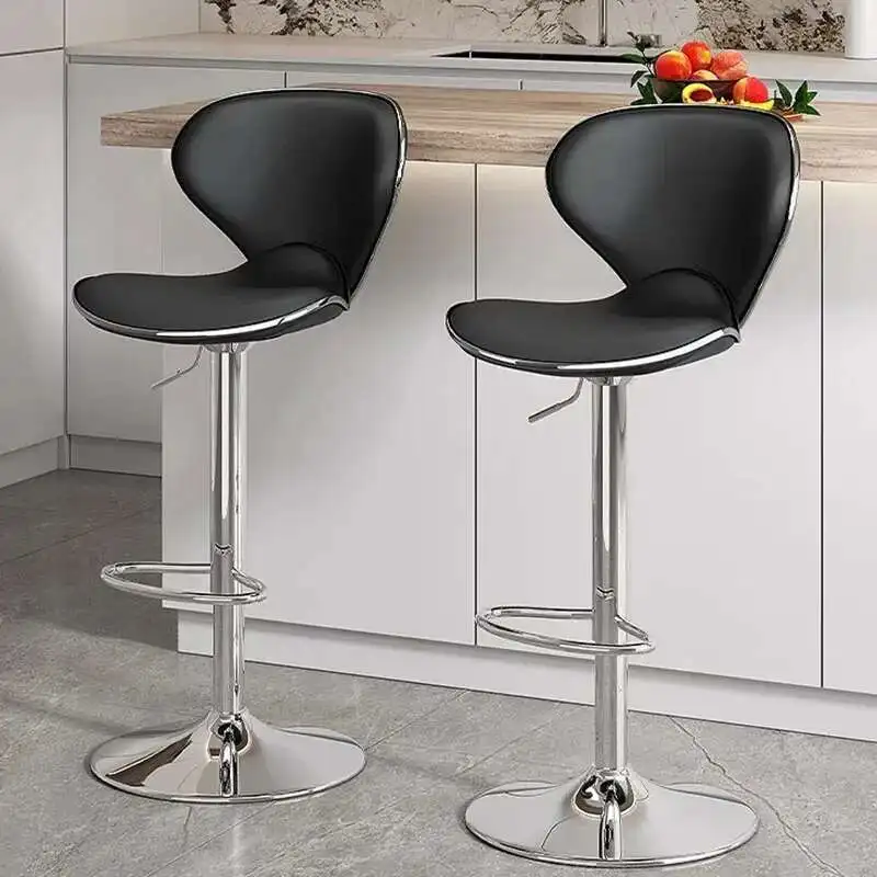 High Quality Bar Chairs Modern Adjustable Waterproof Black Swivel Nordic Chair Black Comfortable Barkrukken Home Furniture