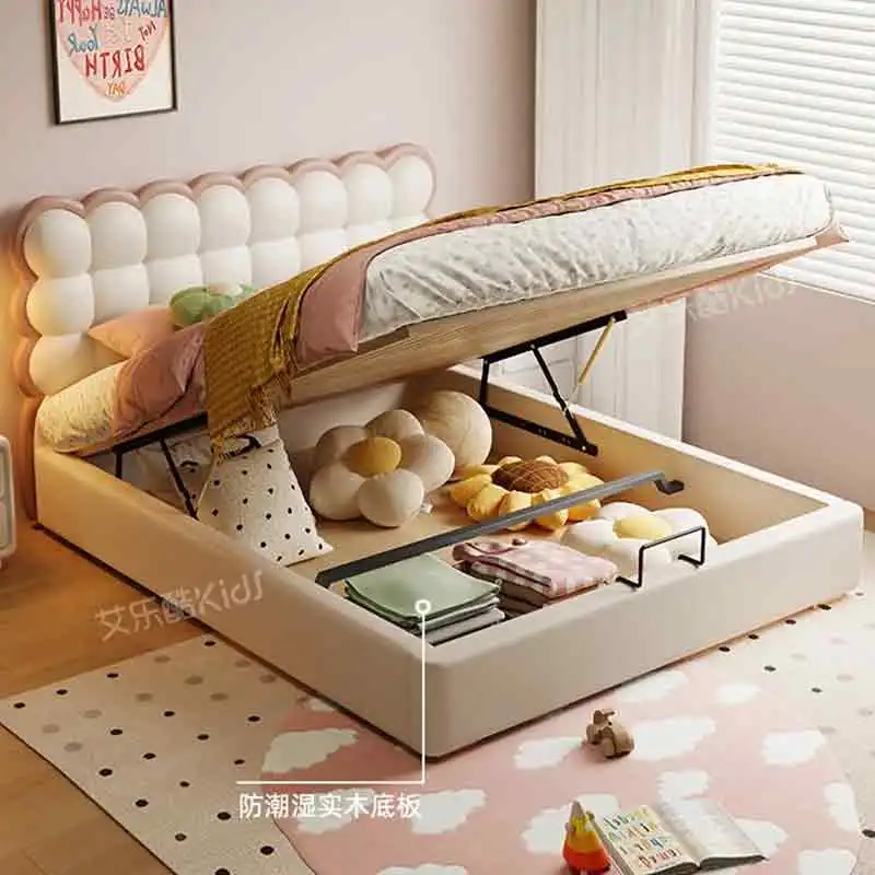 포스트모던 현대 어린이 침대 소녀 공주 핑크 퀸 침대 Comferter 빌라 럭셔리 유럽 Letto Matrimoniale 호텔 가구