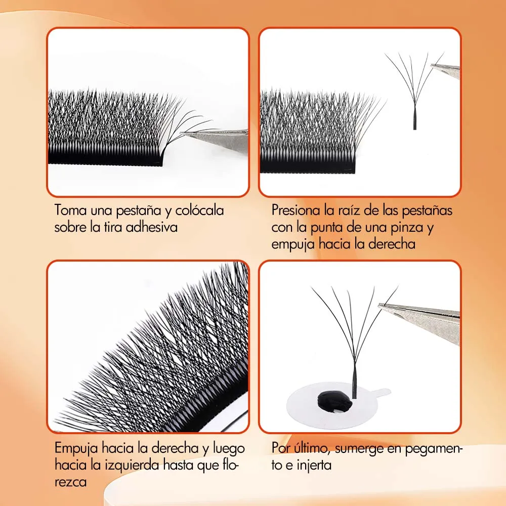 FADVAN YY/3D/4D/5D/6D pestañas en forma de W M/C/D rizo prefabricado volumen Fans pestañas postizas de visón volumen brasileño pestañas YY suaves naturales