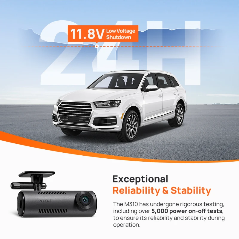 Видеорегистратор 70mai M310 1296P, разрешение 130 ° FOV Smart Voice Control Поддержка 24H Parking Guard Night Vision 70mai M310 Автомобильный видеорегистратор
