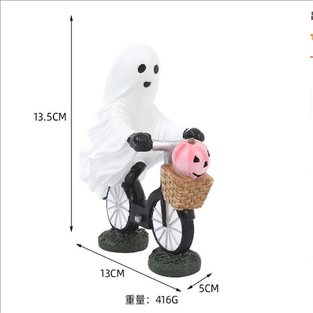 Cross border new Middle finger Cute Ghost Halloween middle finger ghost resin craft ornament