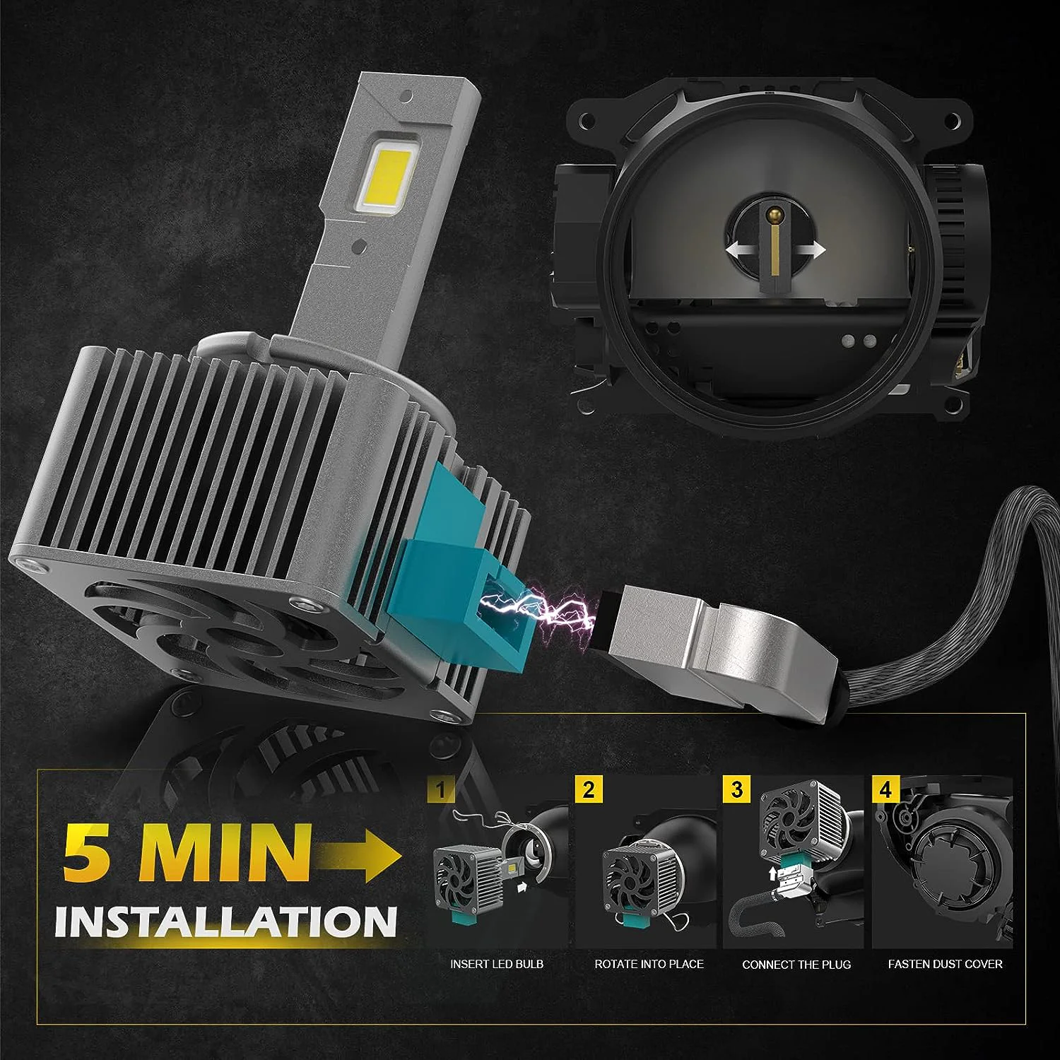 Serie D D1S D3S bombillas de faros Led 12V 24V Canbus sin Error D4S D5S D2S luces Led D4R D2R lámpara de coche 35W luces automáticas 6500K