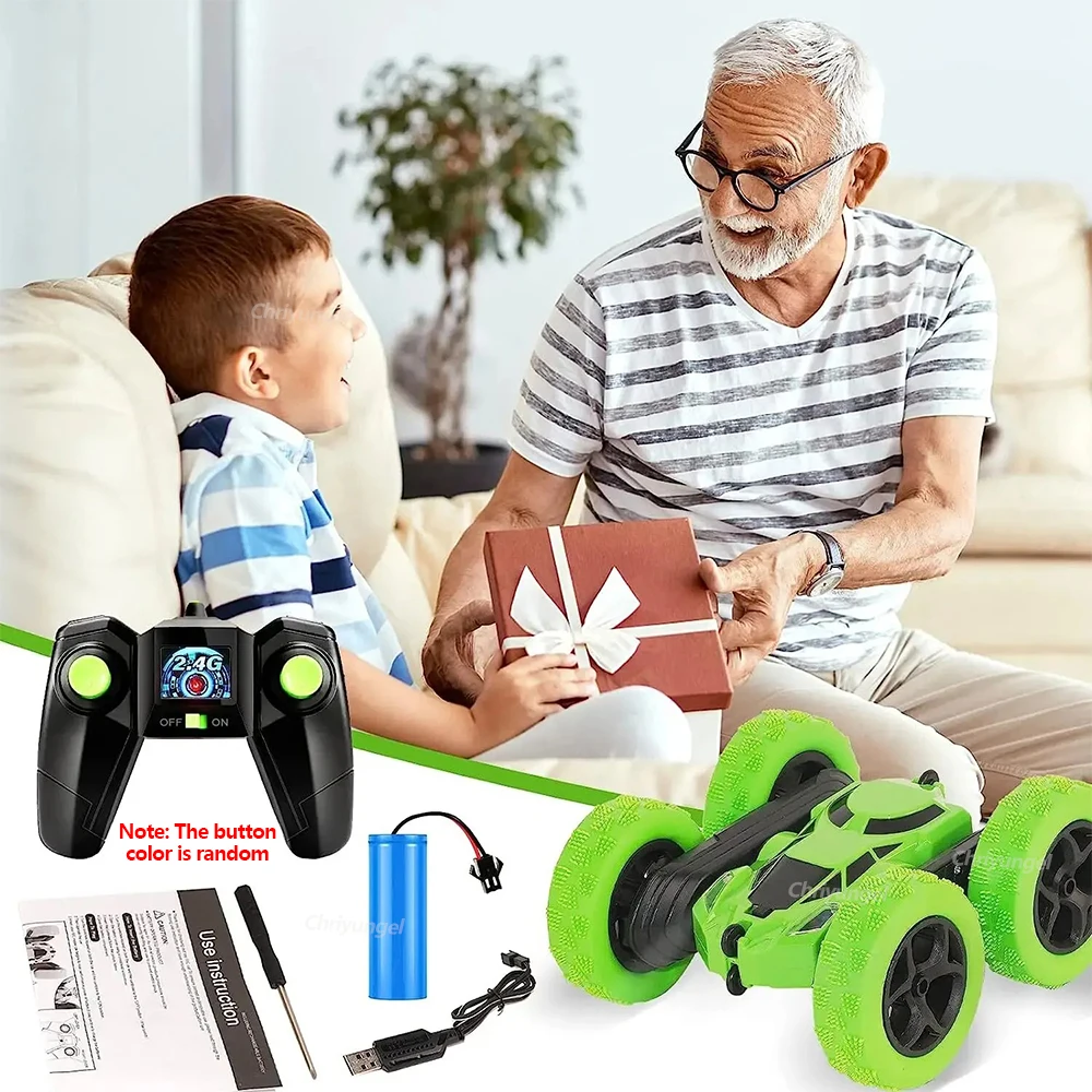RC スタントカー子供両面フリップ 2.4 グラムリモコン 360 度回転オフロードドリフト RC カーギフト子供大人男の子