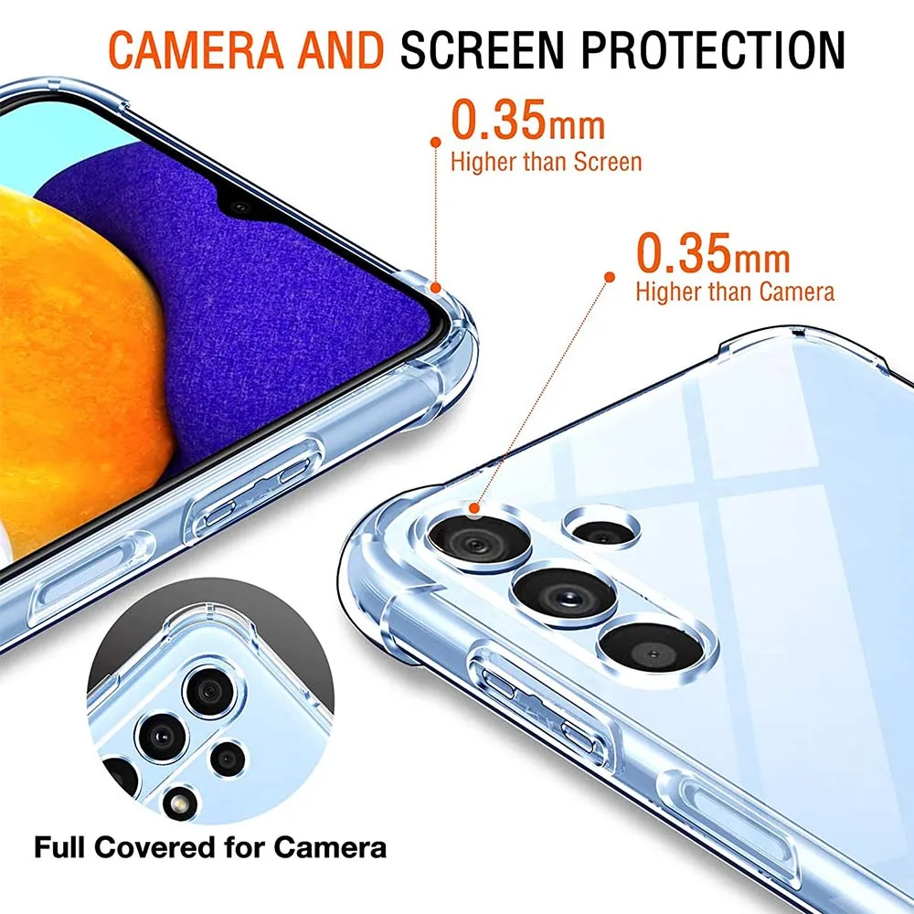 Custodia trasparente Air-Bag spessa 1,5 mm per Samsung Galaxy A05 A05S A15 A04s A04E A14 A24 4G A34 A54 5G Cover in silicone antiurto
